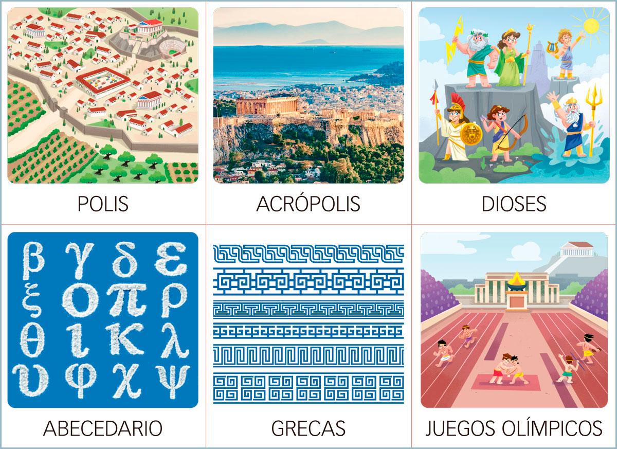 Click. Material del alumnado. Grecia. Tarjetas de vocabulario